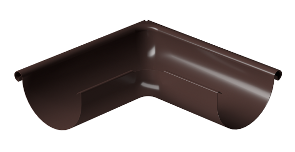 Угол внешний 90° D125 Döcke STAL PREMIUM Шоколад, (RAL 8019) купить в Чехове