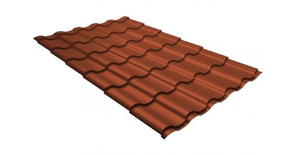 Металлочерепица кредо GL 0,5 GreenСoat Pural RR 750 кирпично-красный (RAL 8004 терракота) купить в Чехове