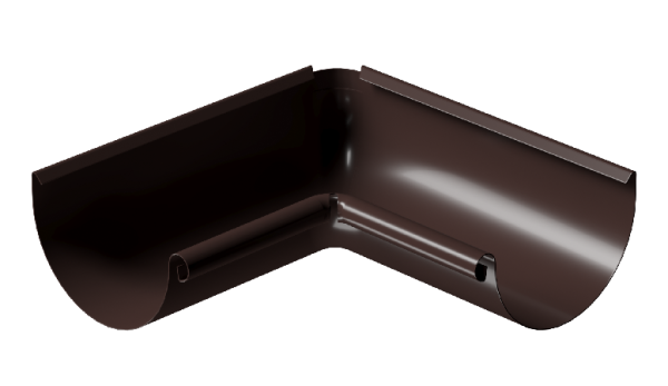 Угол внутренний 90° D125 Döcke STAL PREMIUM Шоколад, (RAL 8019) купить в Чехове