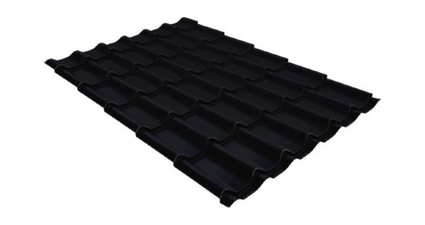 Металлочерепица классик GL 0,5 Velur20 RAL 9005 черный купить в Чехове