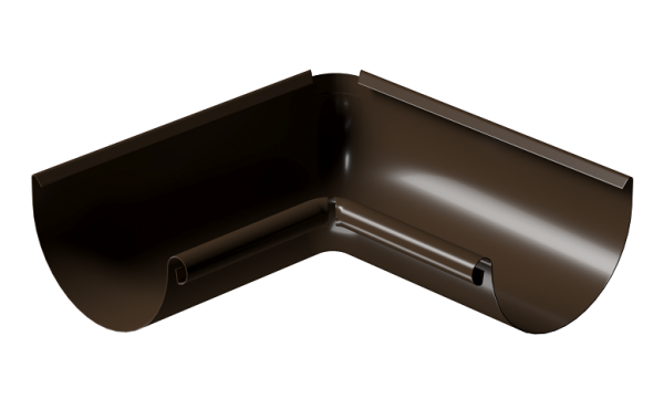 Угол внутренний 90° D125 Döcke STAL PREMIUM Каштан, (RAL 8017) купить в Чехове