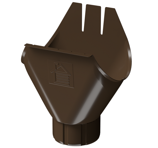 Воронка желоба D125 Döcke STAL PREMIUM Каштан, (RAL 8017) купить в Чехове