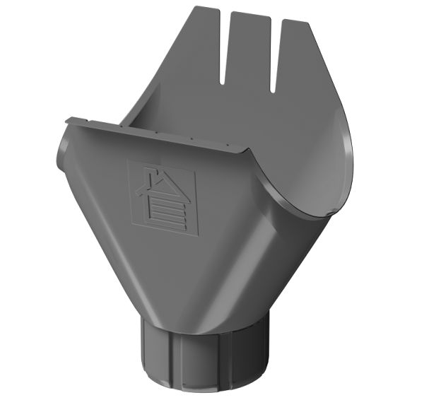 Воронка желоба D125 Döcke STAL PREMIUM Графит, (RAL 7024) купить в Чехове