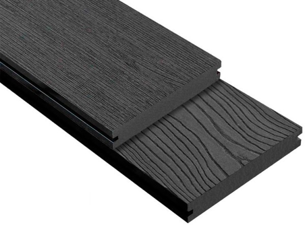 Террасная доска ДПК Outdoor 3D полнотелая STORM/OCEAN BLACK черная купить в Чехове