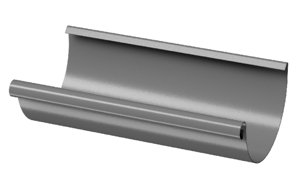 Желоб полукруглый D125 3 м Döcke STAL PREMIUM Графит, (RAL 7024) купить в Чехове