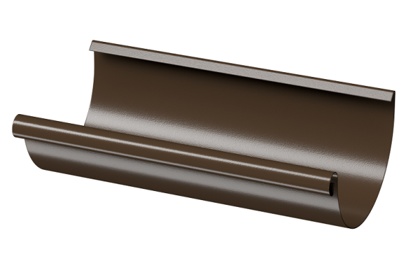 Желоб полукруглый D125 3 м Döcke STAL PREMIUM Каштан, (RAL 8017) купить в Чехове