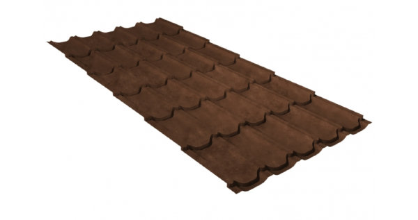 Металлочерепица квинта плюс GL 0,5 Safari Twincolor Brown купить в Чехове