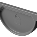Заглушка желоба D125 Döcke STAL PREMIUM Графит, (RAL 7024) купить в Чехове