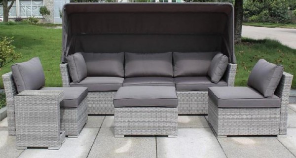 Диван-Трансформер AFINA плетеный из иск. ротанга AFM-320G Grey купить в Чехове