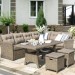 Комплект мебели AFINA плетеной из иск. ротанга AFM-307B Beige купить в Чехове