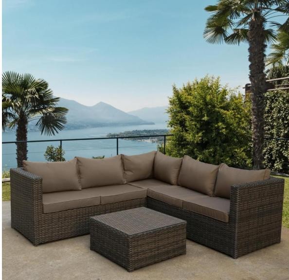 Комплект мебели AFINA плетеной из иск. ротанга YR825A Brown/Beige купить в Чехове