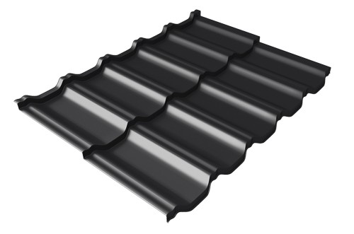Металлочерепица модульная Квинта Uno Grand Line c 3D резом 0,5 Rooftop Matte RAL 9005 черный купить в Чехове
