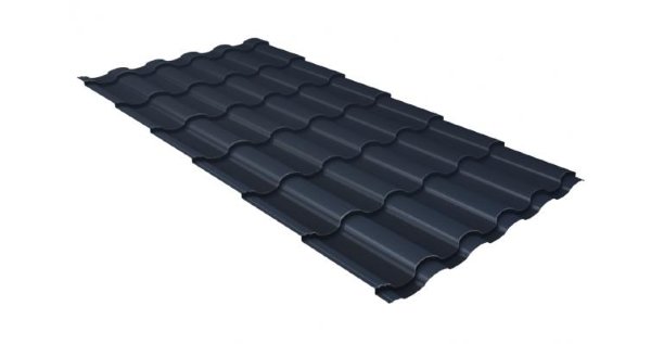 Металлочерепица кредо 0,5 Satin RAL 7024 мокрый асфальт купить в Чехове