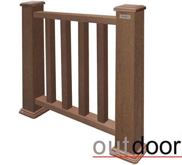Ограждение из ДПК Outdoor Классик 3D STORM коричневый микс купить в Чехове