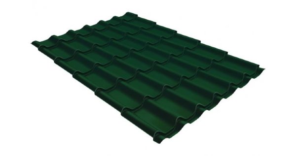 Металлочерепица классик GL 0,5 Velur20 RAL 6005 зеленый мох купить в Чехове