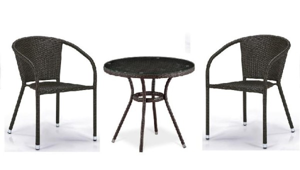 Комплект плетеной мебели AFINA из иск. ротанга Асоль-7 T282ANT/Y137C-W53 Brown 2Pcs купить в Чехове