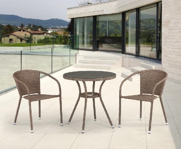 Комплект плетеной мебели AFINA из иск. ротанга T282ANT/Y137C-W56 Light Brown 2Pcs купить в Чехове