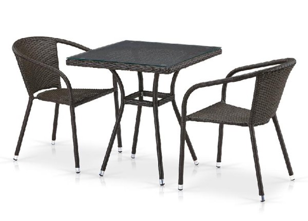 Комплект плетеной мебели AFINA из иск. ротанга T282BNT/Y137C-W53 Brown 2Pcs купить в Чехове