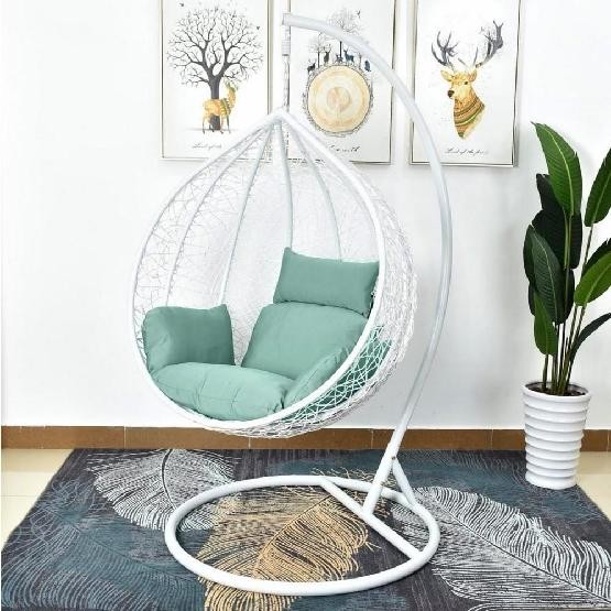 Кресло Подвесное из искусственного ротанга AFM-168A-L White/Green купить в Чехове