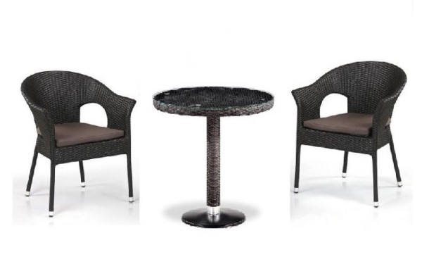 Комплект плетеной мебели AFINA из иск. ротанга T601/Y79A-W53 Brown 2Pcs купить в Чехове