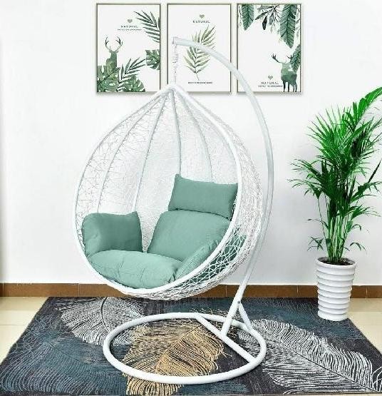 Кресло Подвесное из искусственного ротанга AFM-168A-XL White/Green купить в Чехове