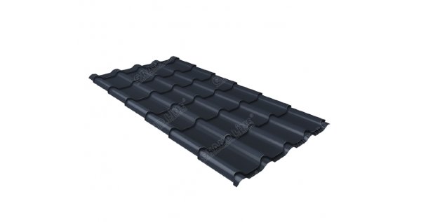 Металлочерепица камея 0,5 Satin RAL 7024 мокрый асфальт купить в Чехове