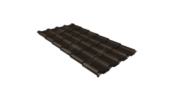 Металлочерепица камея 0,5 Satin RR 32 темно-коричневый купить в Чехове
