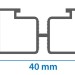 Лага алюминиевая KRONEX 40x15x3000 мм опорная Slim купить в Чехове