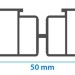 Лага алюминиевая KRONEX 50x25x3000 мм несущая купить в Чехове