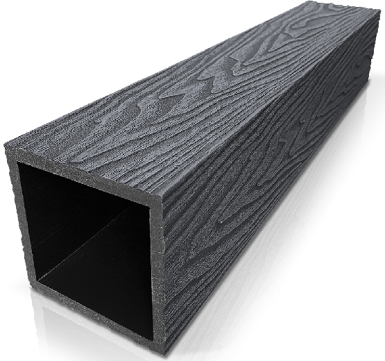 Столб ДПК 3D GardenParkett фактура дерева Графит купить в Чехове