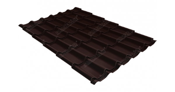 Металлочерепица классик GL 0,5 Quarzit RAL 8017 шоколад Metallic купить в Чехове