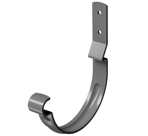 Карнизный крюк короткий (гнутый) D125 Döcke STAL PREMIUM Графит, (RAL 7024) купить в Чехове