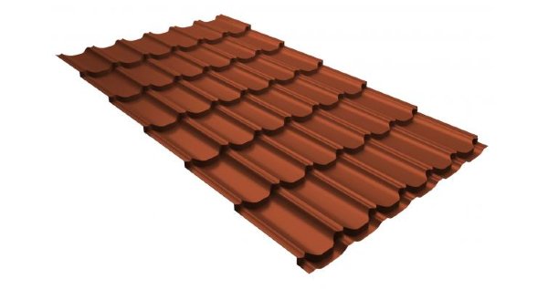 Металлочерепица квинта плюс 0,5 GreenCoat Pural RR 750 кирпично-красный (RAL 8004 терракота) купить в Чехове