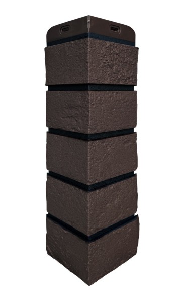 Угол Grand Line состаренный кирпич премиум Шоколадный (шов RAL 9005) купить в Чехове