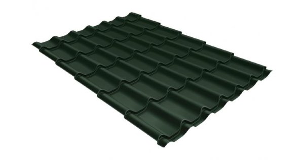 Металлочерепица классик 0,5 Satin RR 11 темно-зеленый купить в Чехове