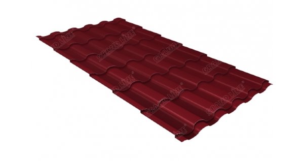 Металлочерепица кредо 0,45 Drap RAL 3005 красное вино купить в Чехове